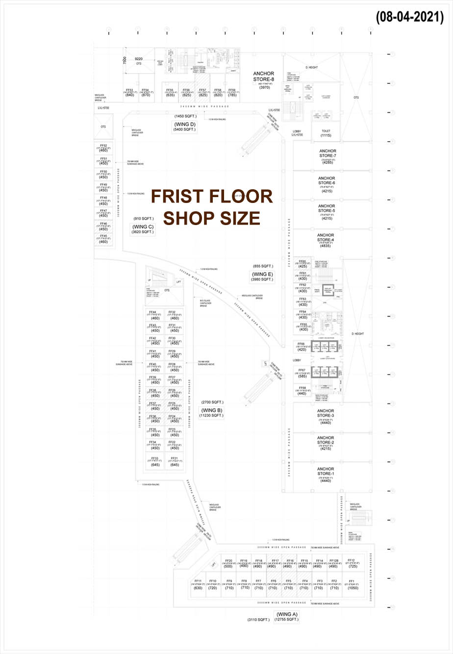 Capitol Avenue Shops Size